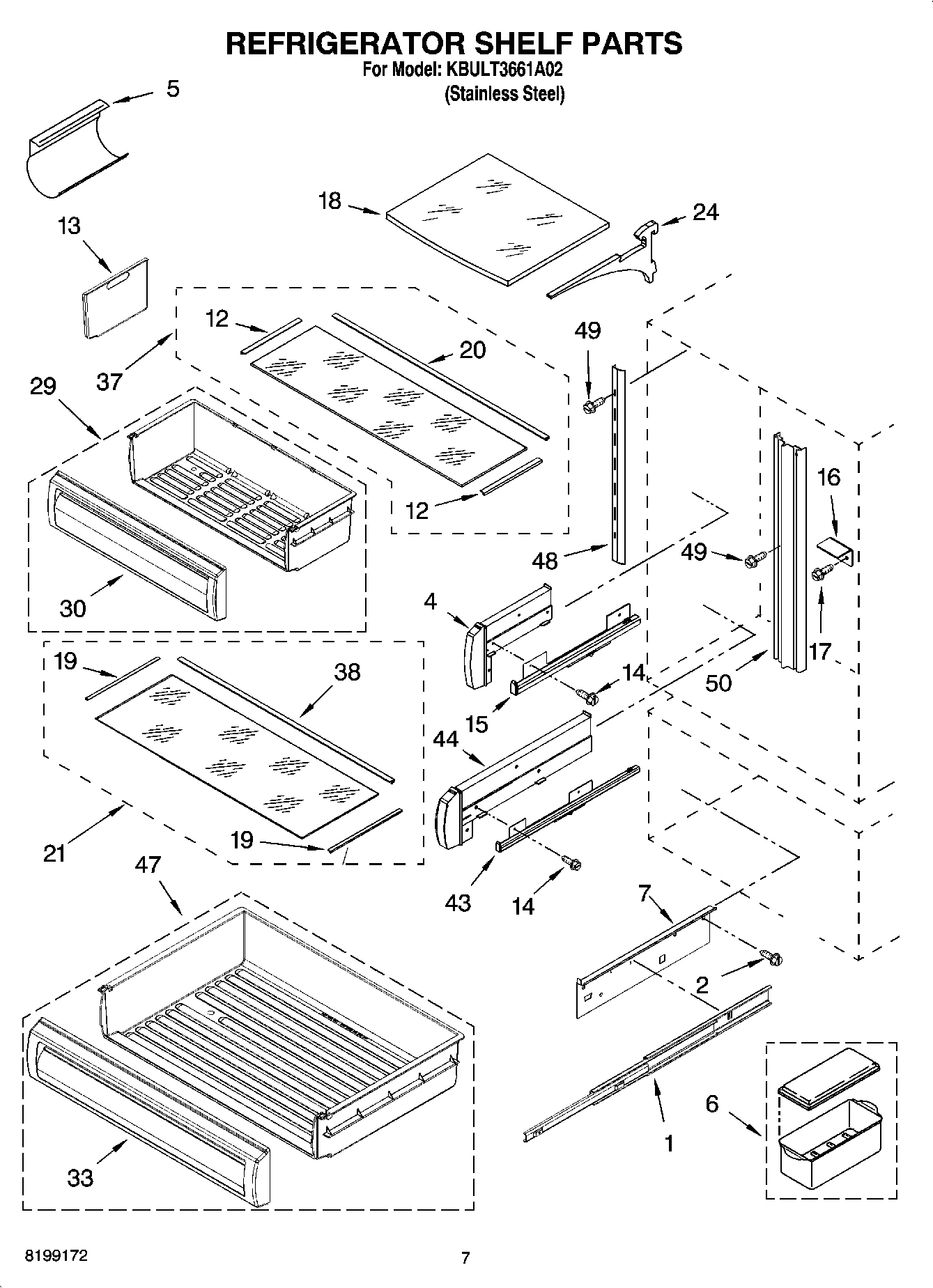 05 - REFRIGERATOR SHELF PARTS
