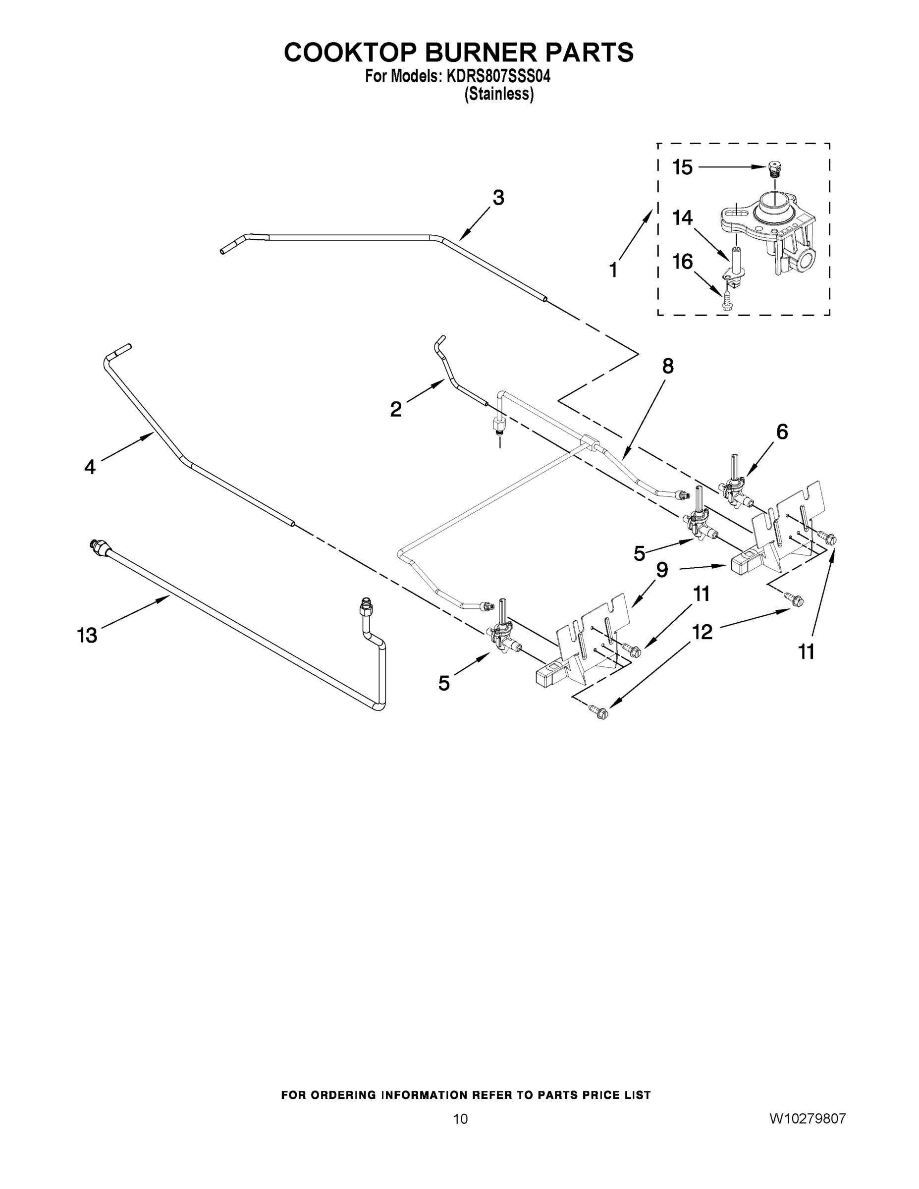 07 - COOKTOP BURNER PARTS