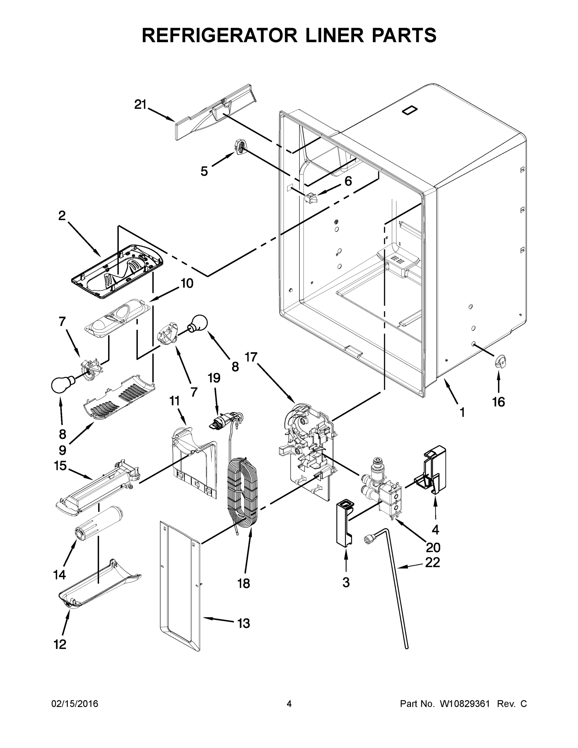 03 - REFRIGERATOR LINER PARTS