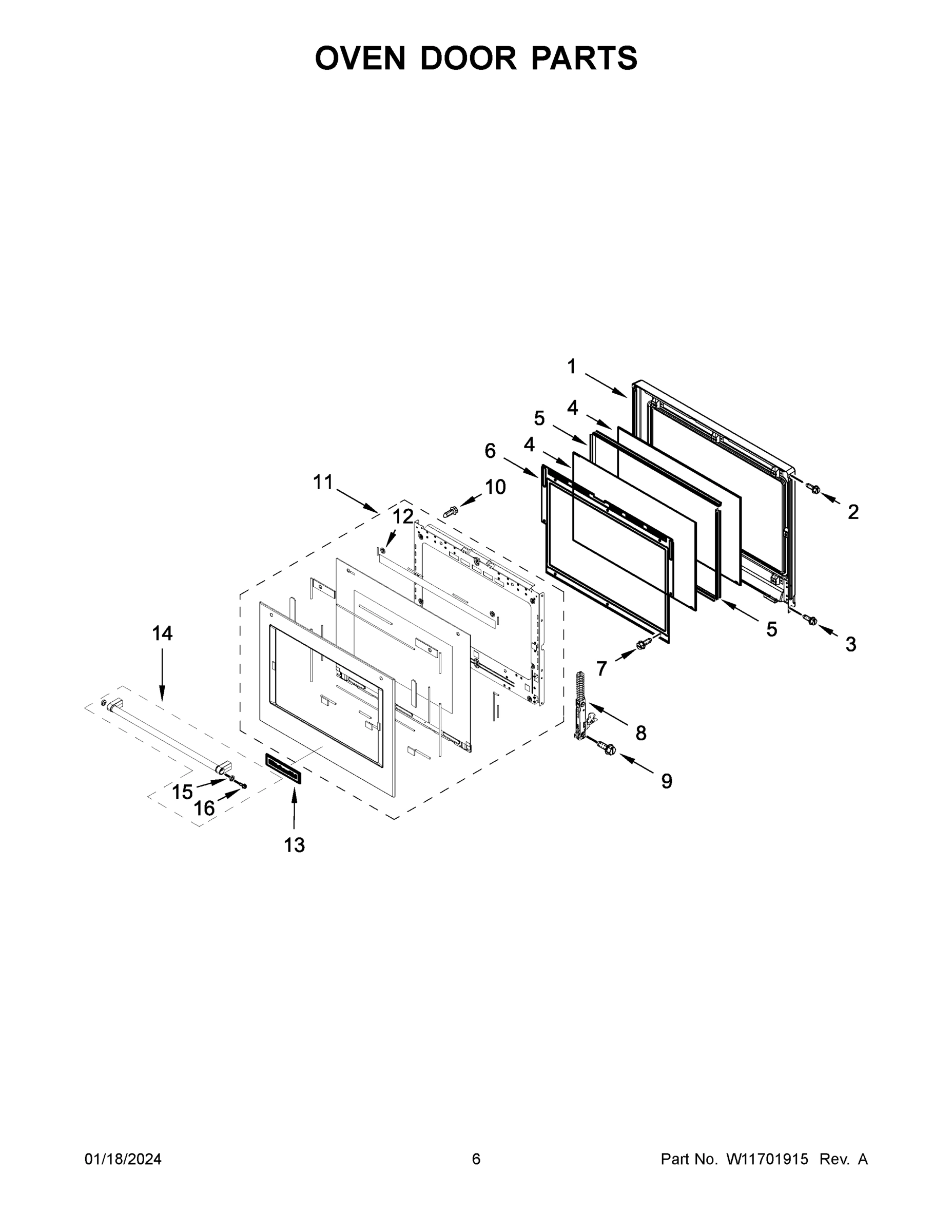 04 - OVEN DOOR PARTS