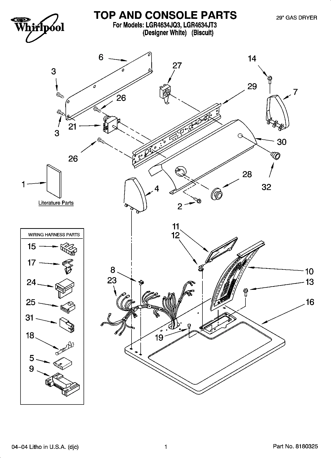 01 - TOP AND CONSOLE PARTS