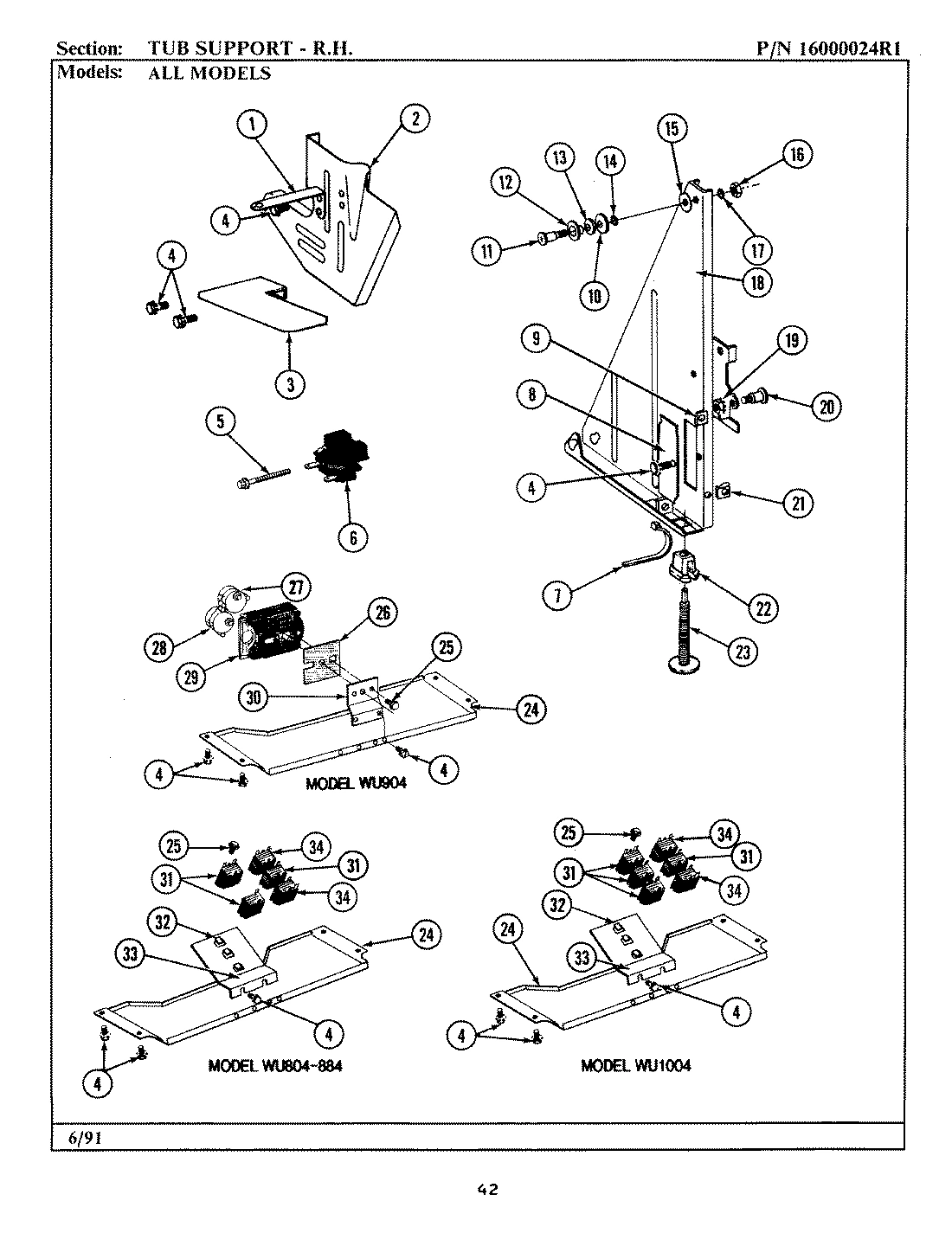 13 - TUB SUPPORT (RIGHT)