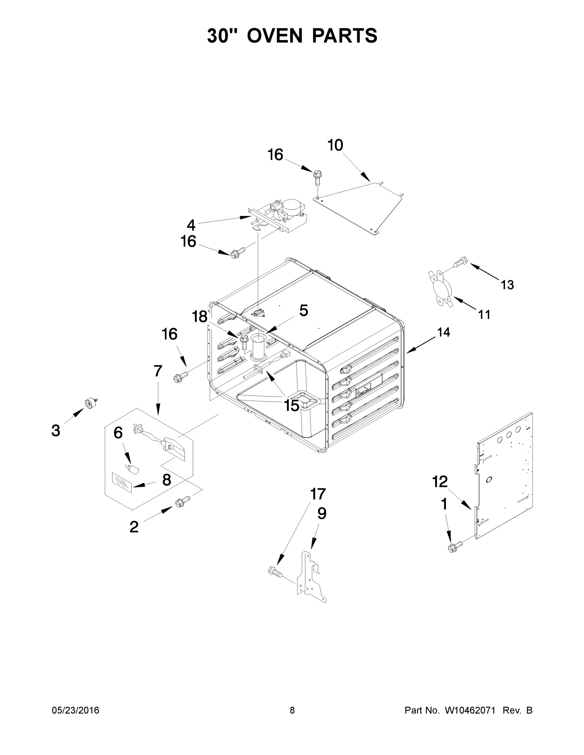 05 - 30 INCH OVEN PARTS
