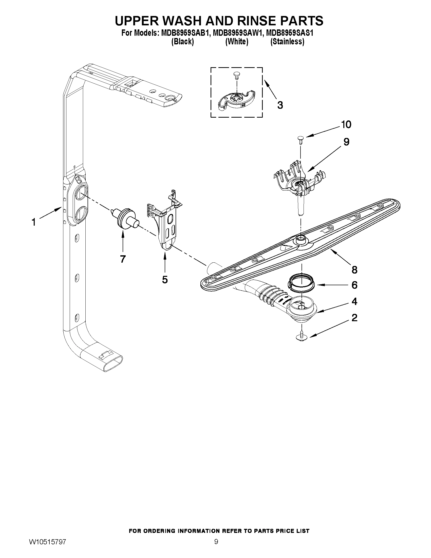 07 - UPPER WASH AND RINSE PARTS