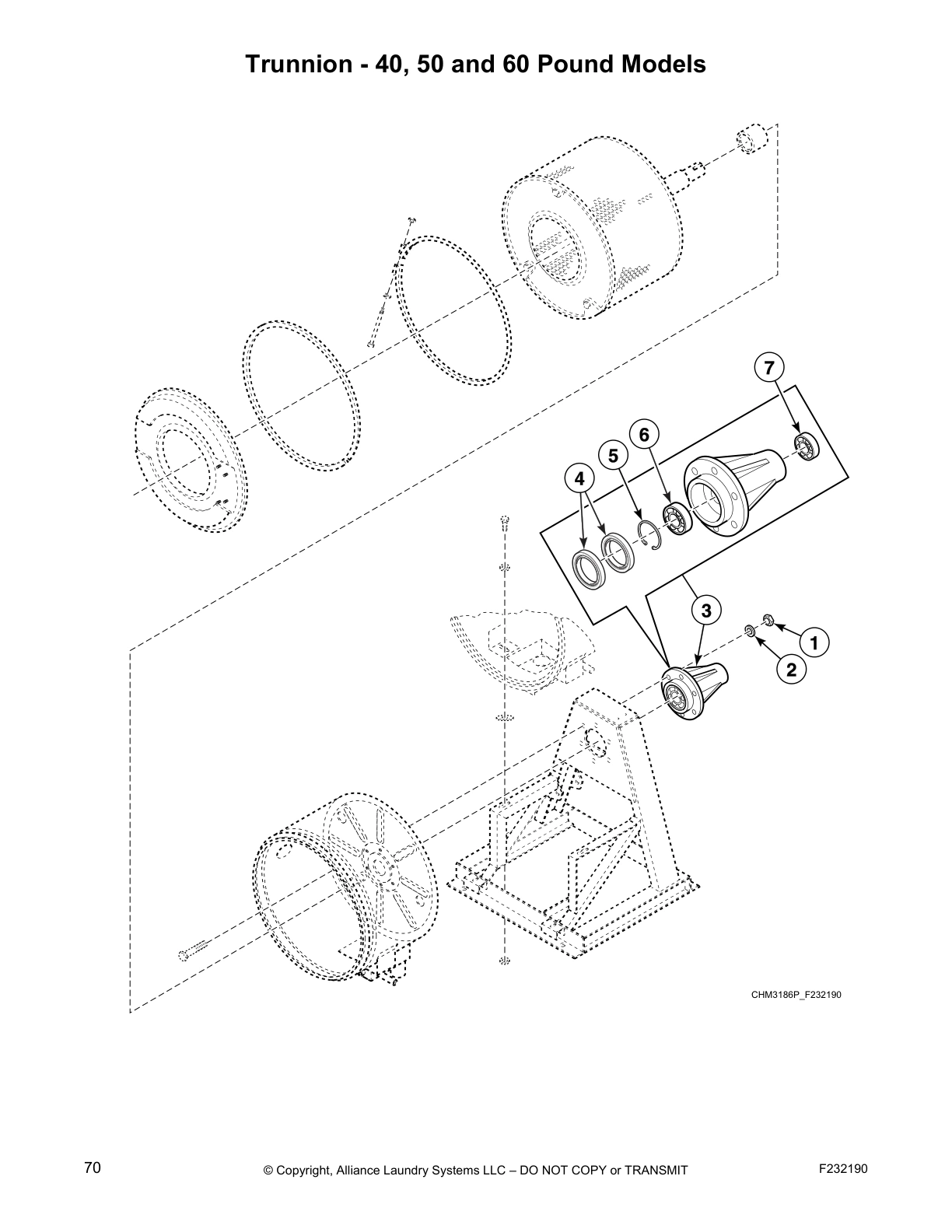 Trunnion - 40, 50 and 60 Pound Models