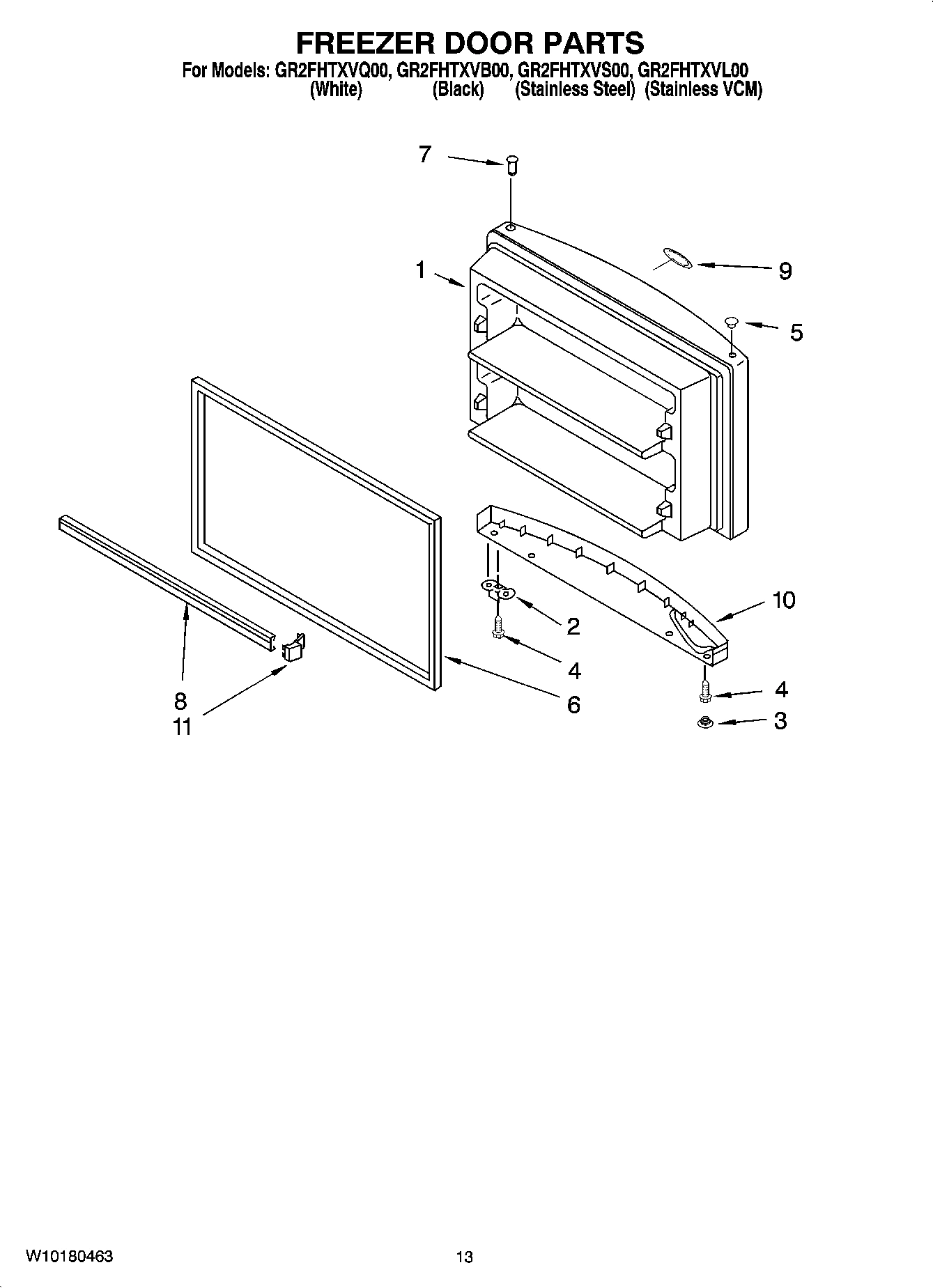 07 - FREEZER DOOR PARTS