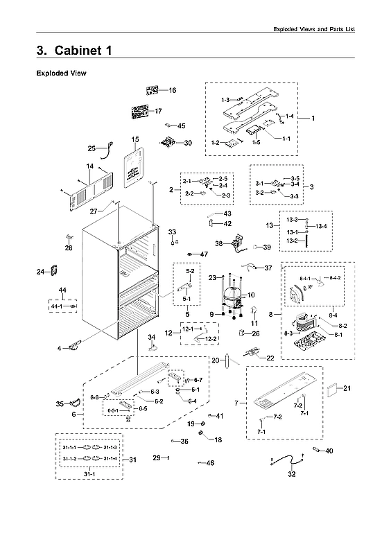 CABINET 1 PARTS