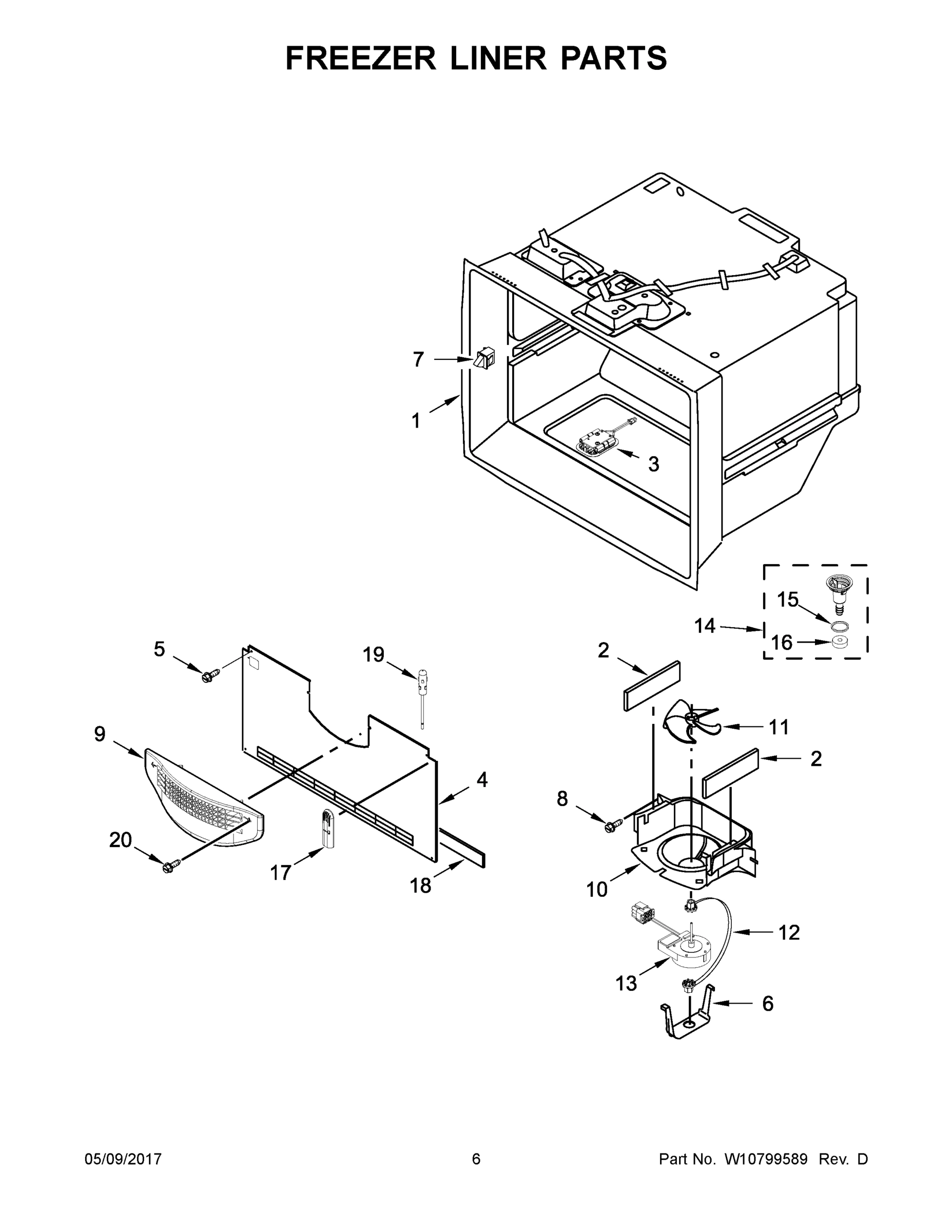 04 - FREEZER LINER PARTS