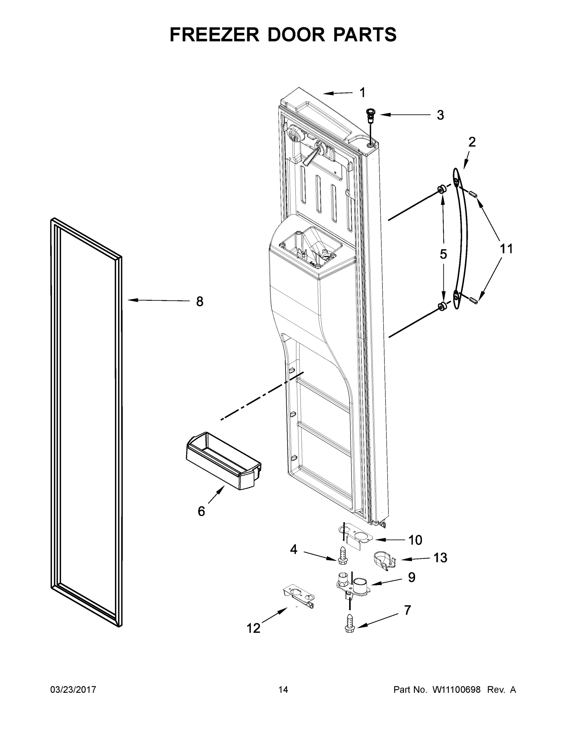 08 - FREEZER DOOR PARTS