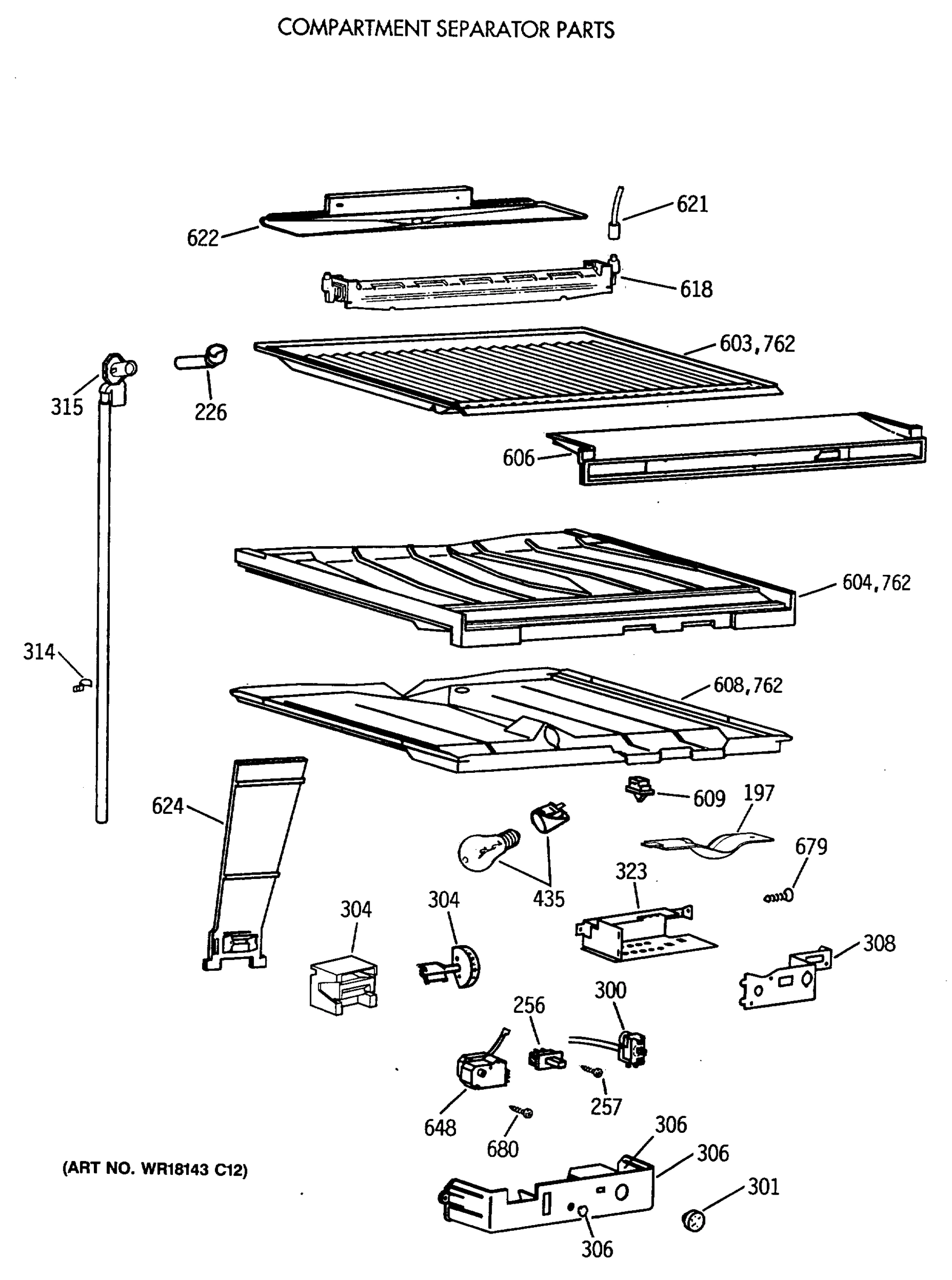 COMPARTMENT SEPARATOR PARTS