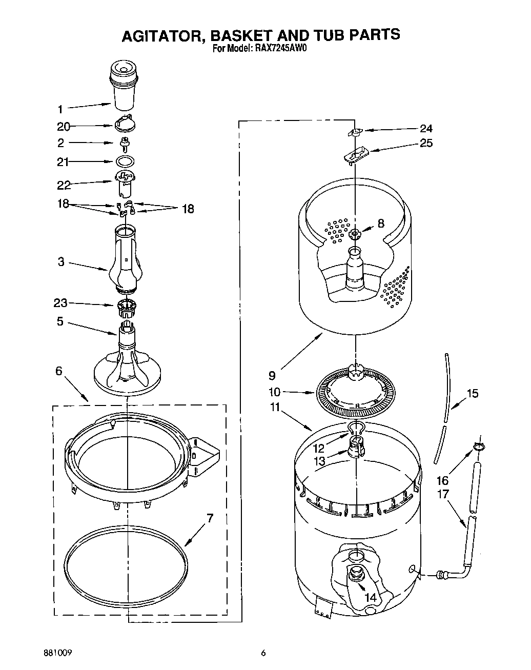 05 - AGITATOR, BASKET AND TUB