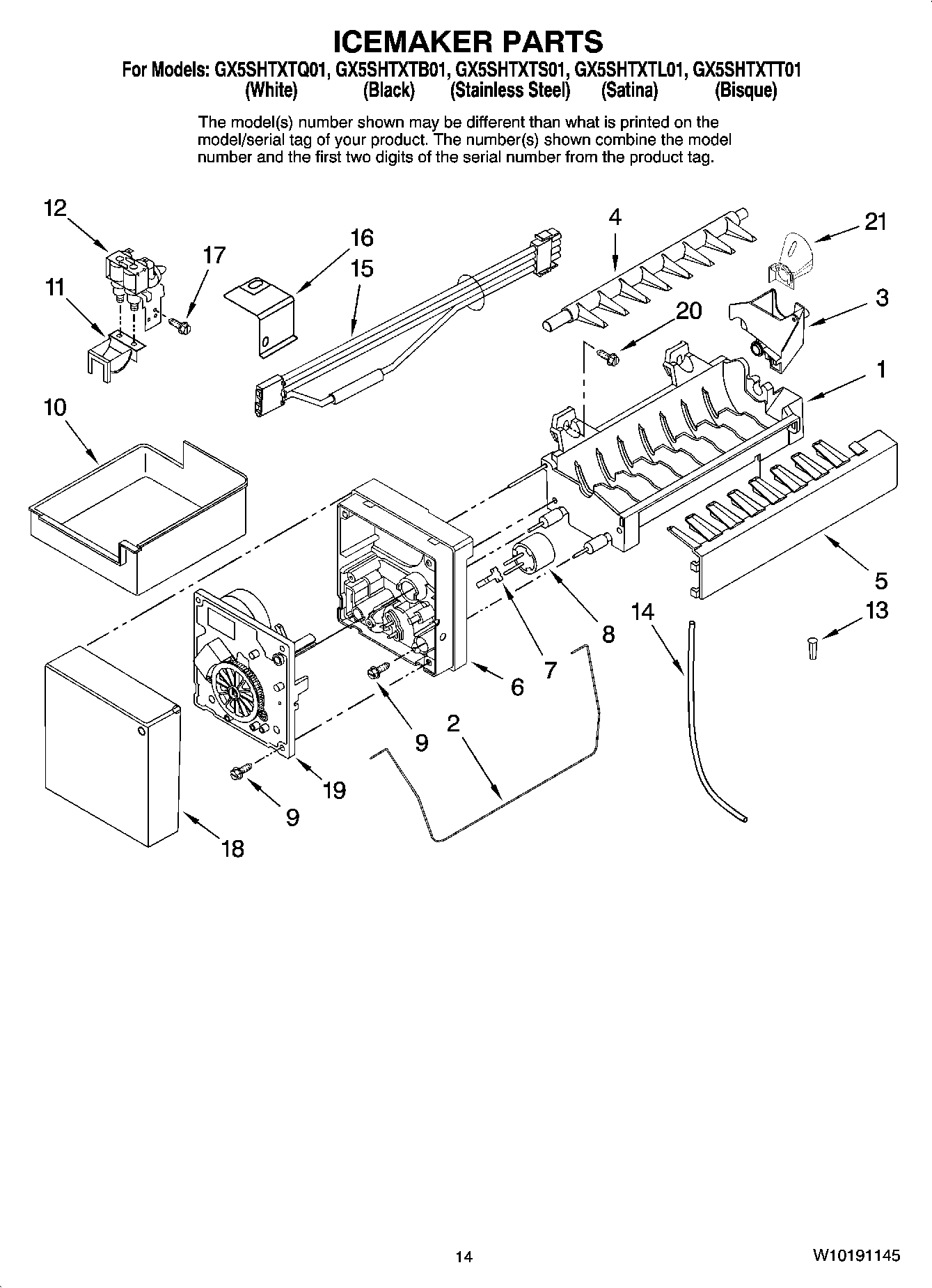 08 - ICEMAKER PARTS, OPTIONAL PARTS (NOT INCLUDED)