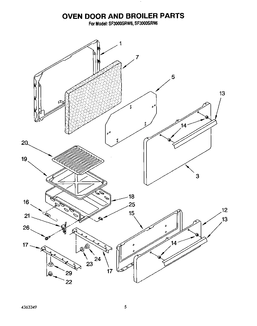 04 - OVEN DOOR AND BROILER