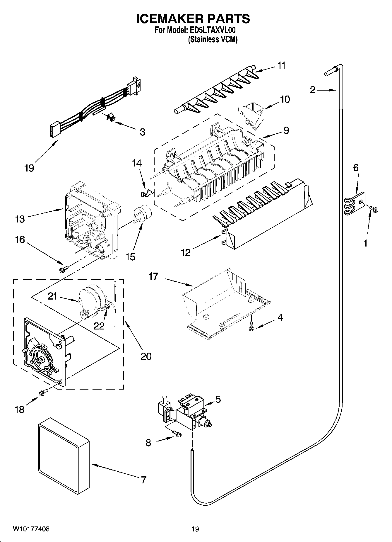12 - ICEMAKER PARTS, OPTIONAL PARTS (NOT INCLUDED)