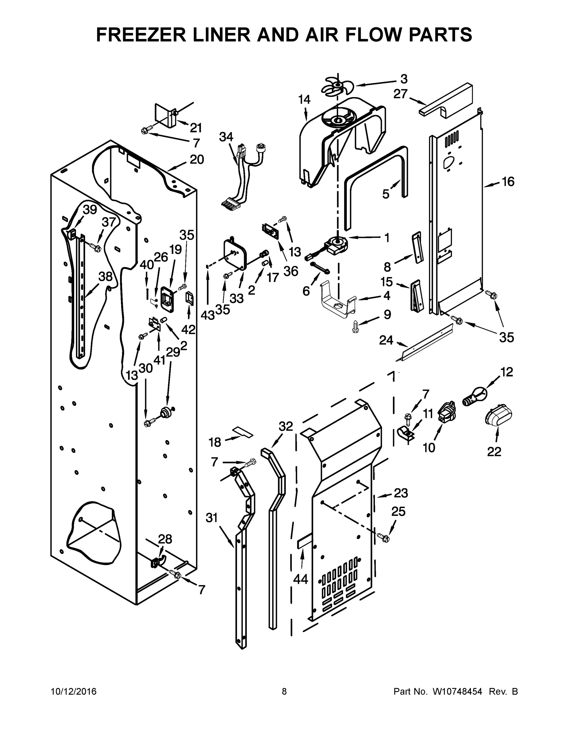 05 - FREEZER LINER AND AIR FLOW PARTS