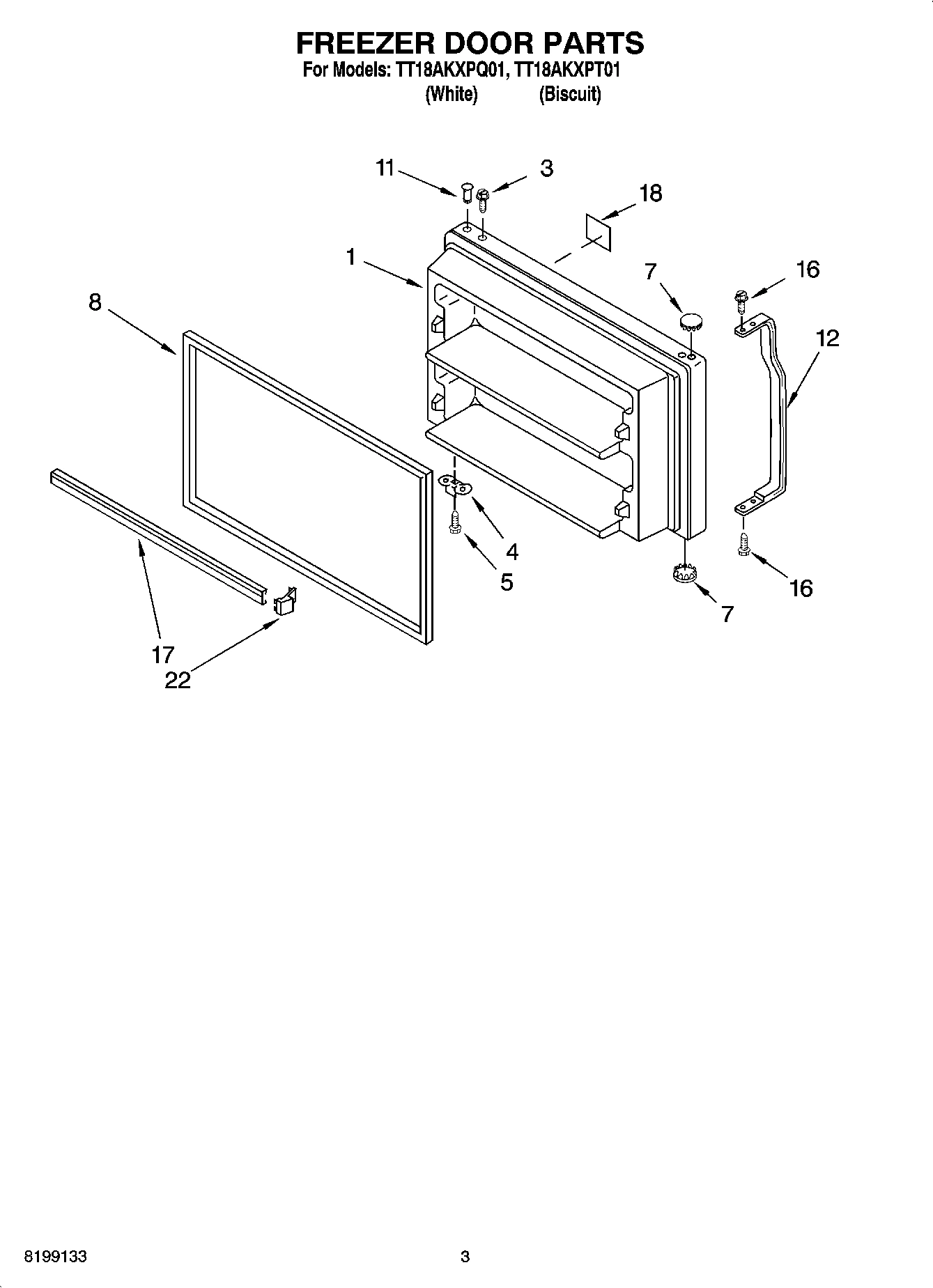 02 - FREEZER DOOR PARTS