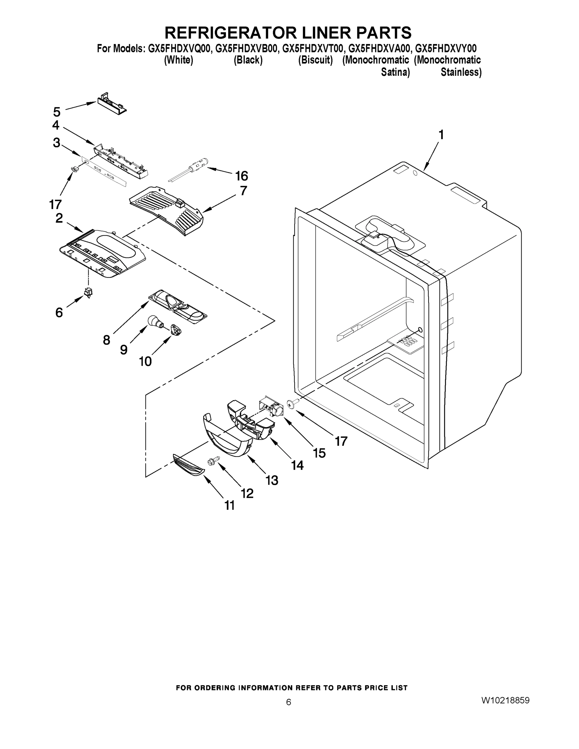 04 - REFRIGERATOR LINER PARTS