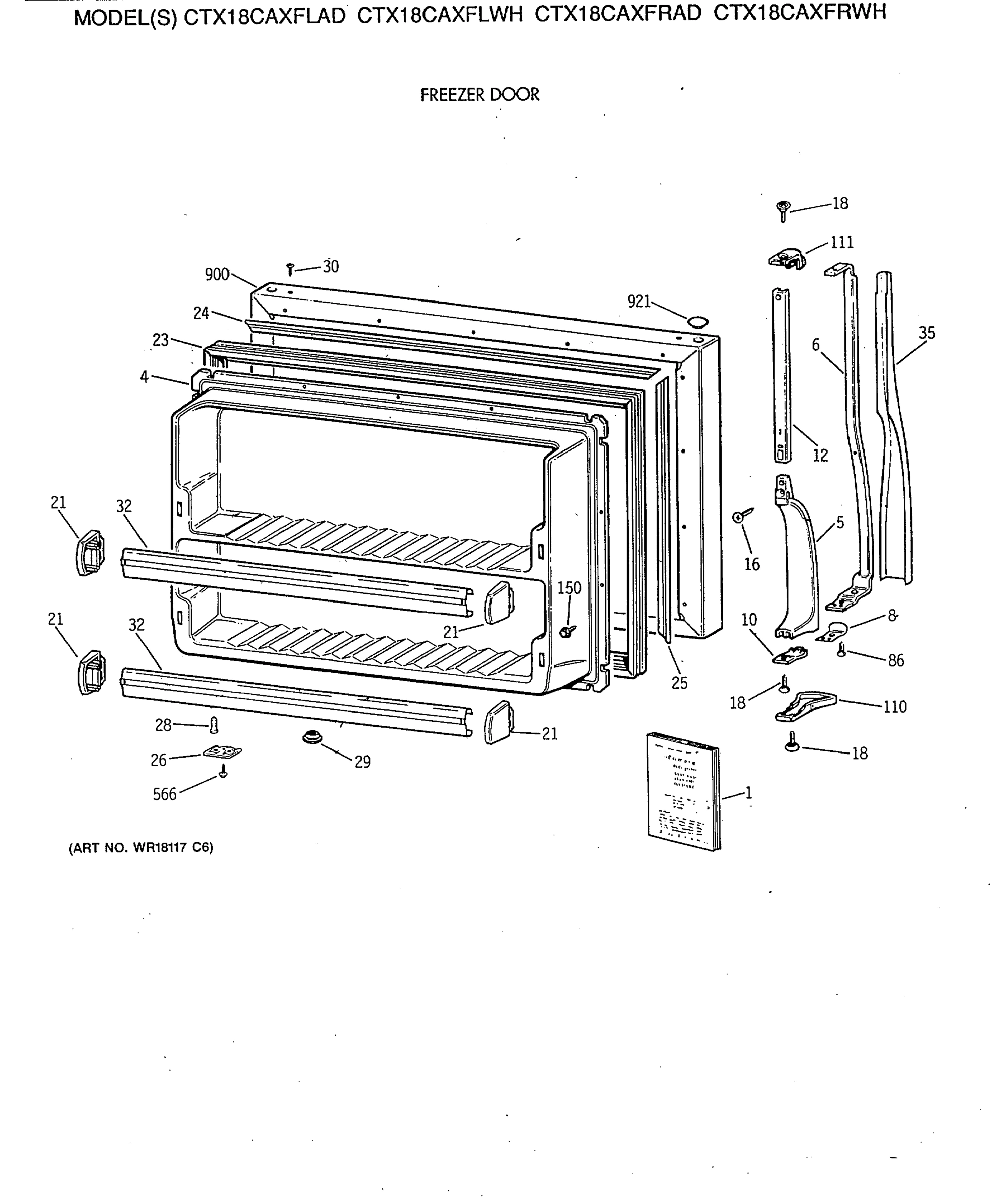 FREEZER DOOR