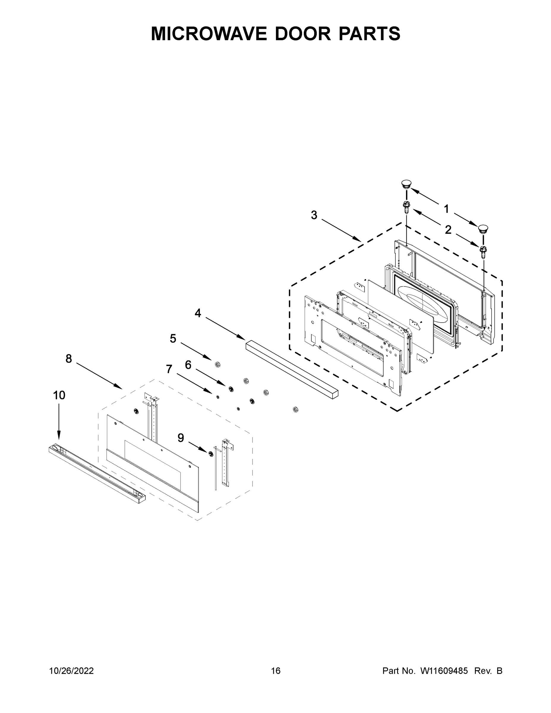 09 - MICROWAVE DOOR PARTS