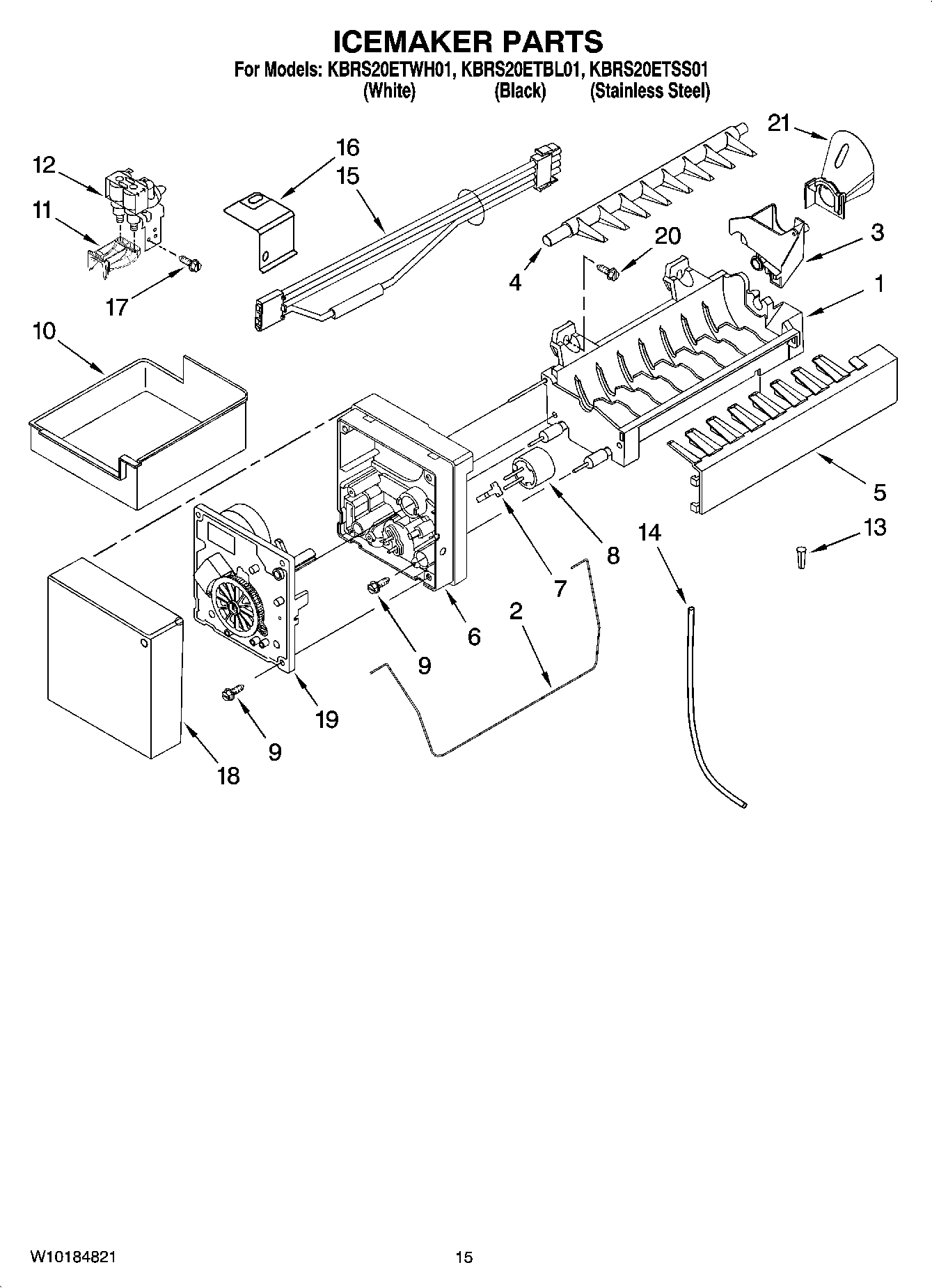 08 - ICEMAKER PARTS, OPTIONAL PARTS (NOT INCLUDED)