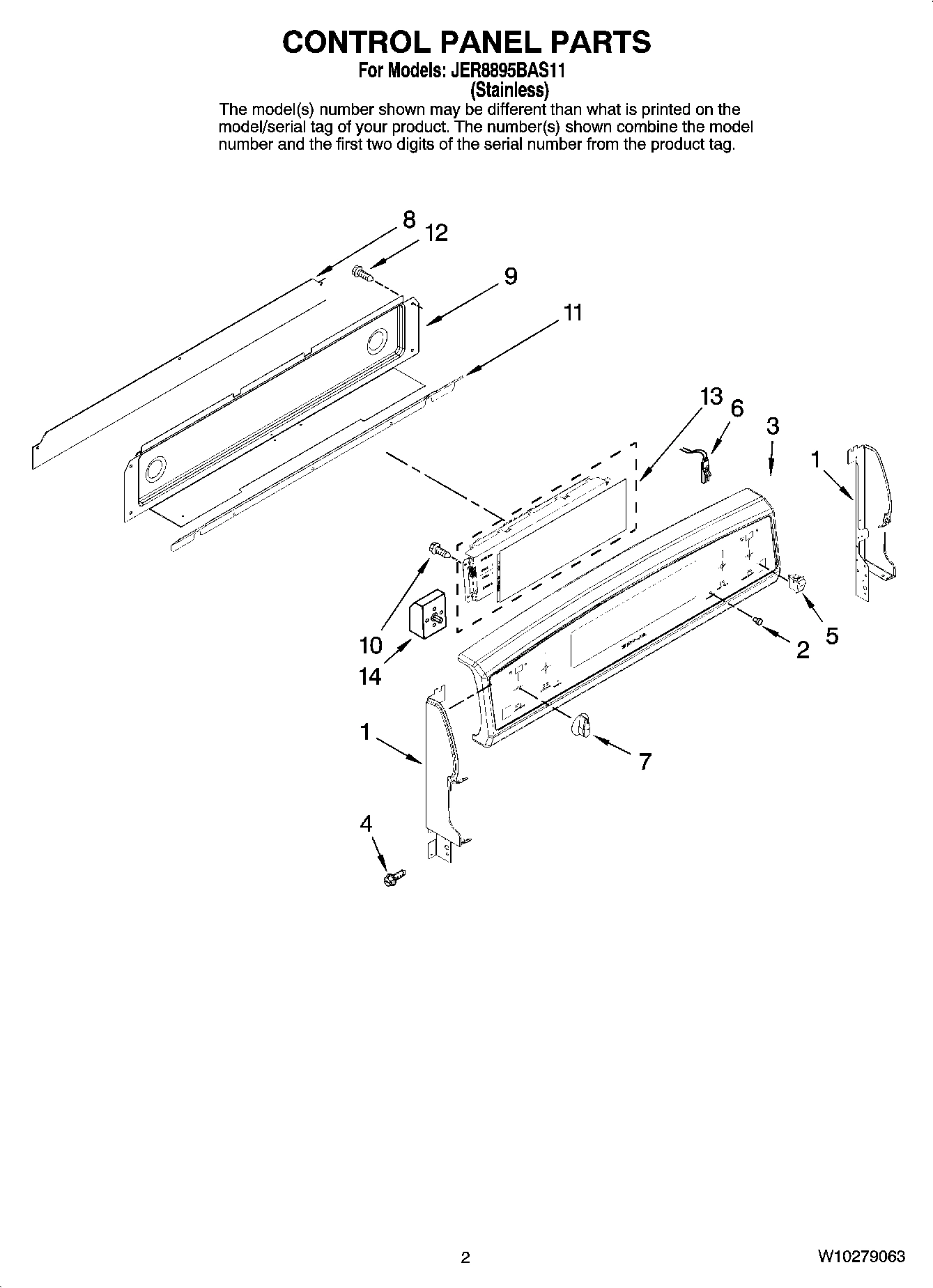 02 - CONTROL PANEL PARTS