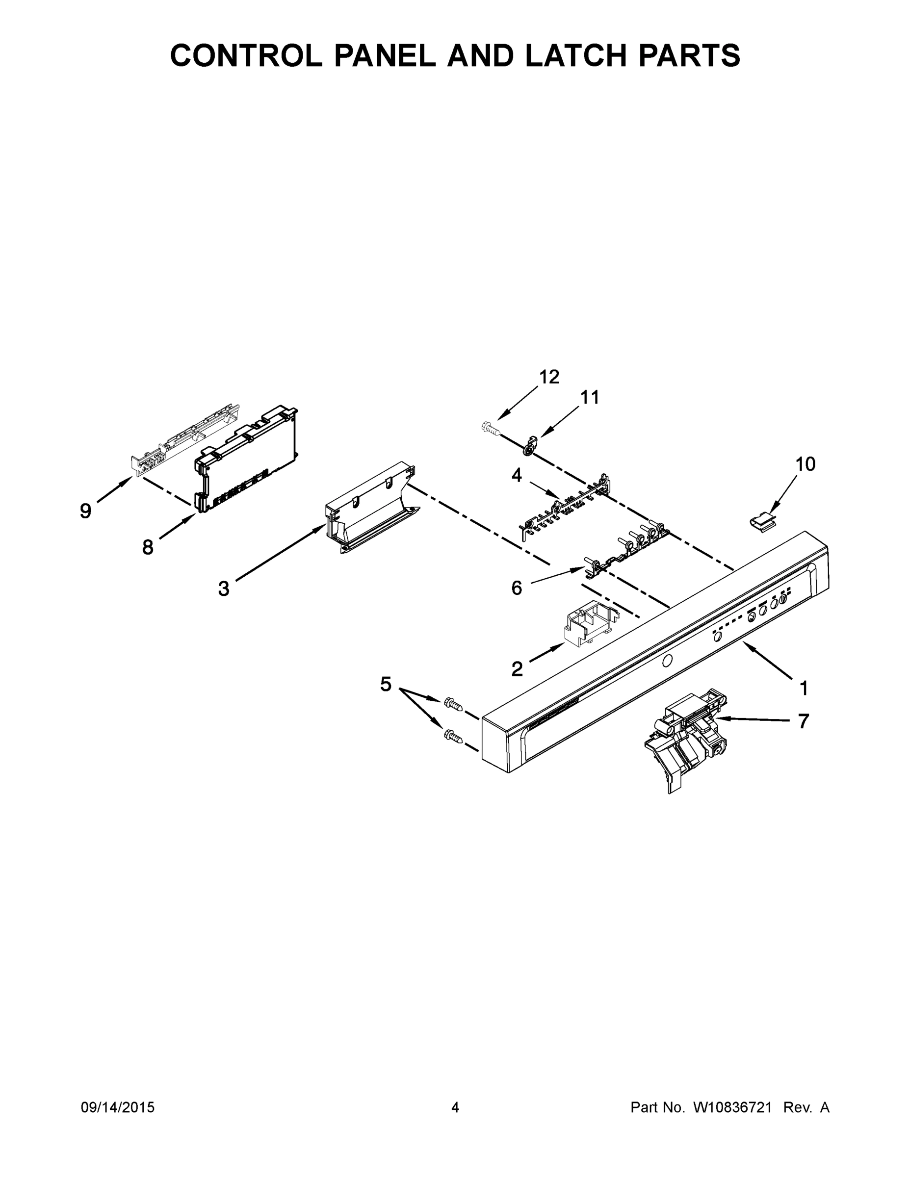 03 - CONTROL PANEL AND LATCH PARTS