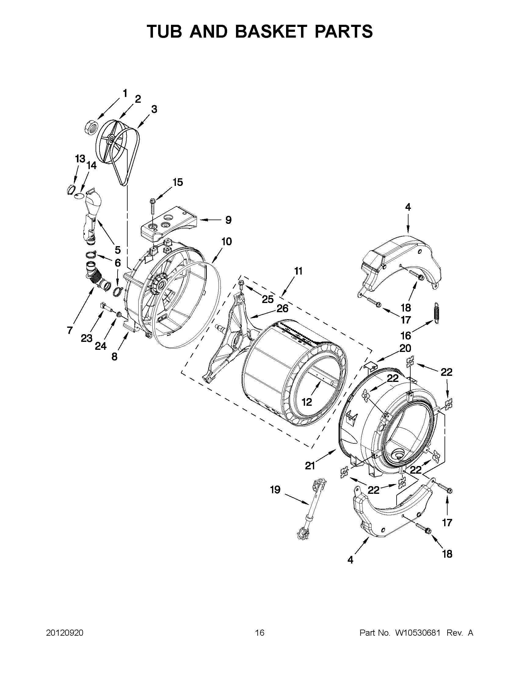 08 - TUB AND BASKET PARTS