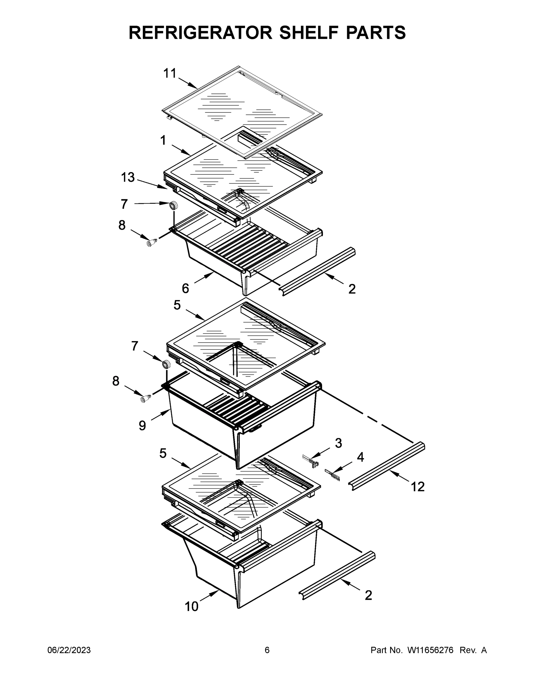 04 - REFRIGERATOR SHELF PARTS