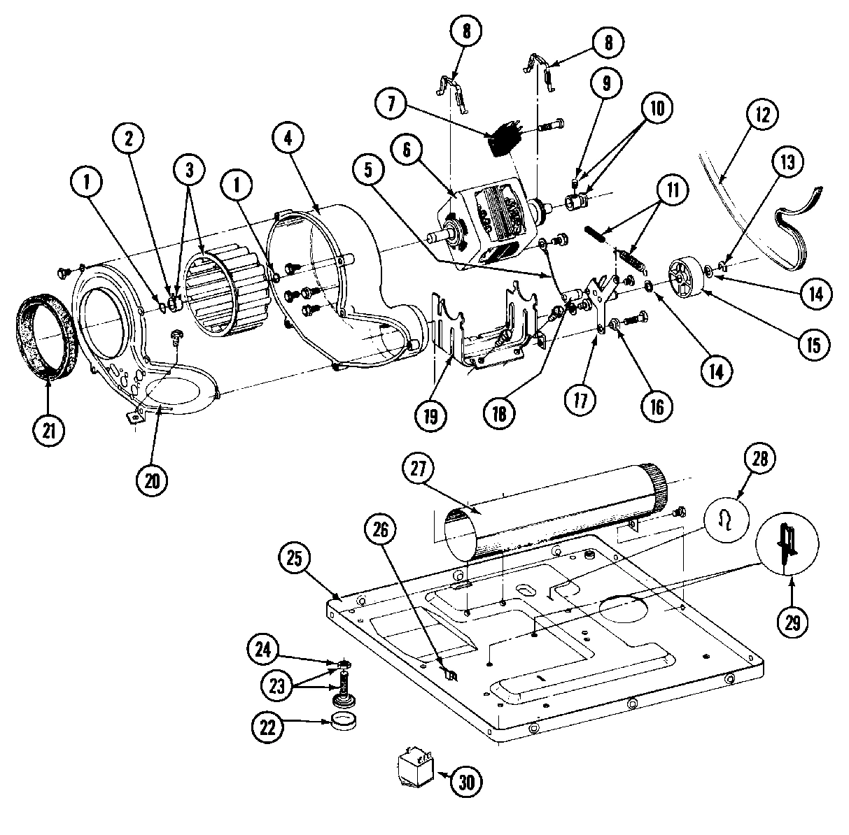 09 - MOTOR, BLOWER & BASE FRAME