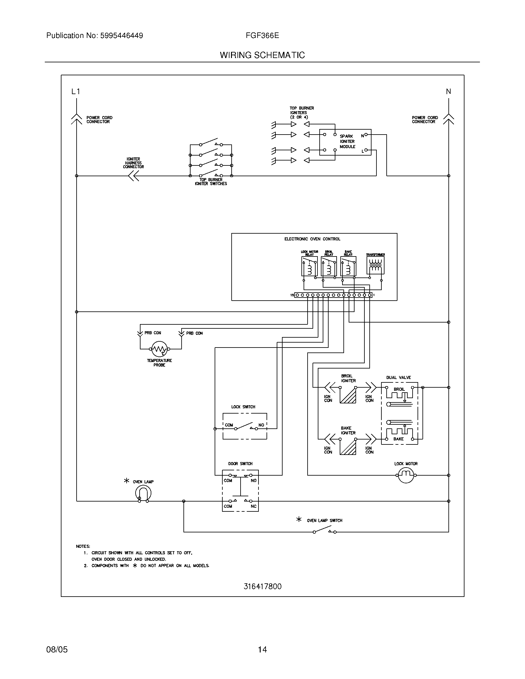 14 - WIRING SCHEMATIC