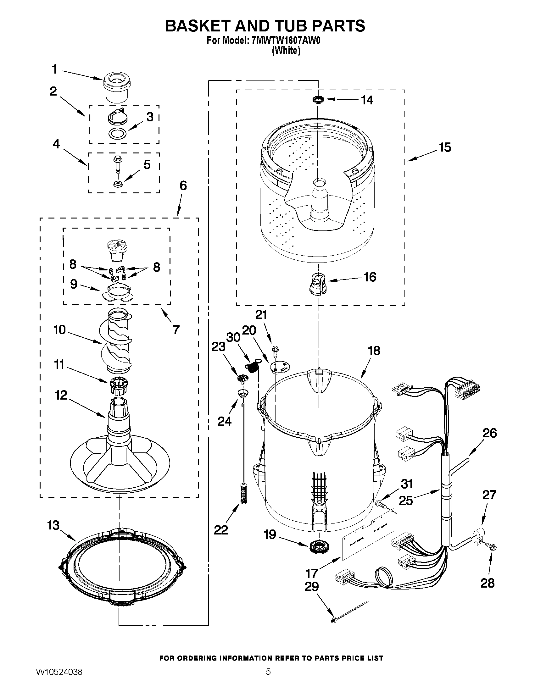 03 - BASKET AND TUB PARTS