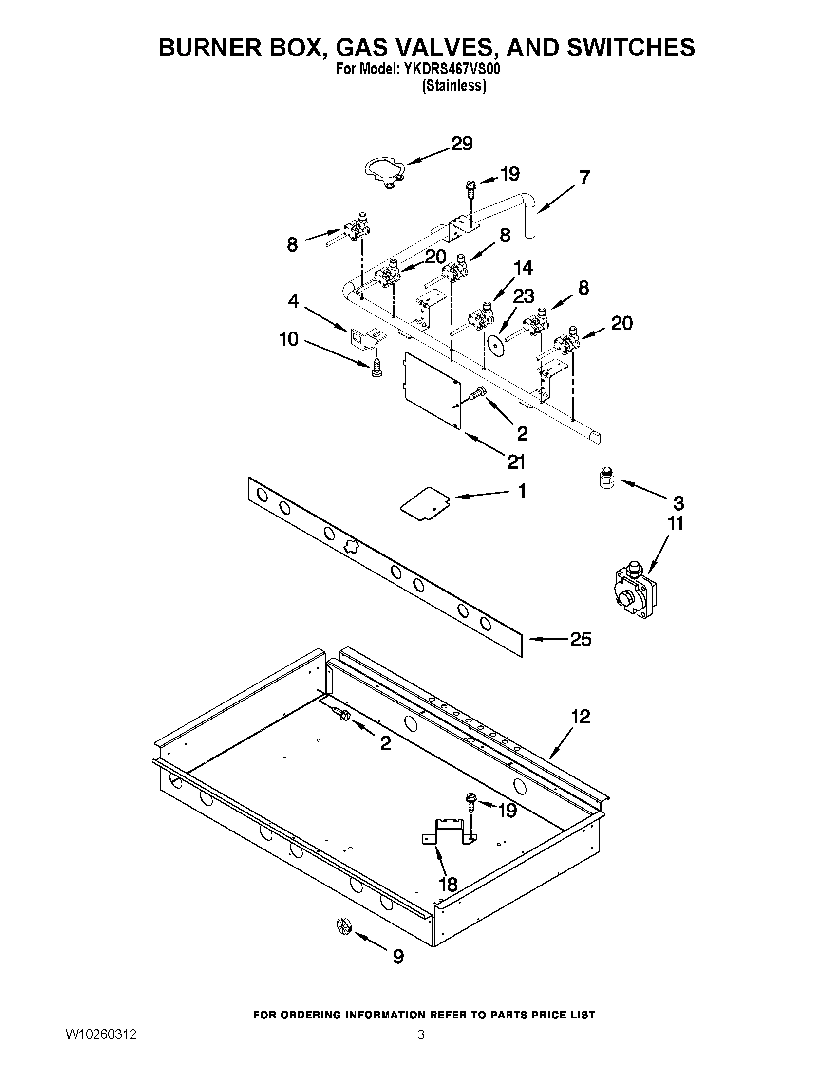 02 - BURNER BOX, GAS VALVES, AND SWITCHES