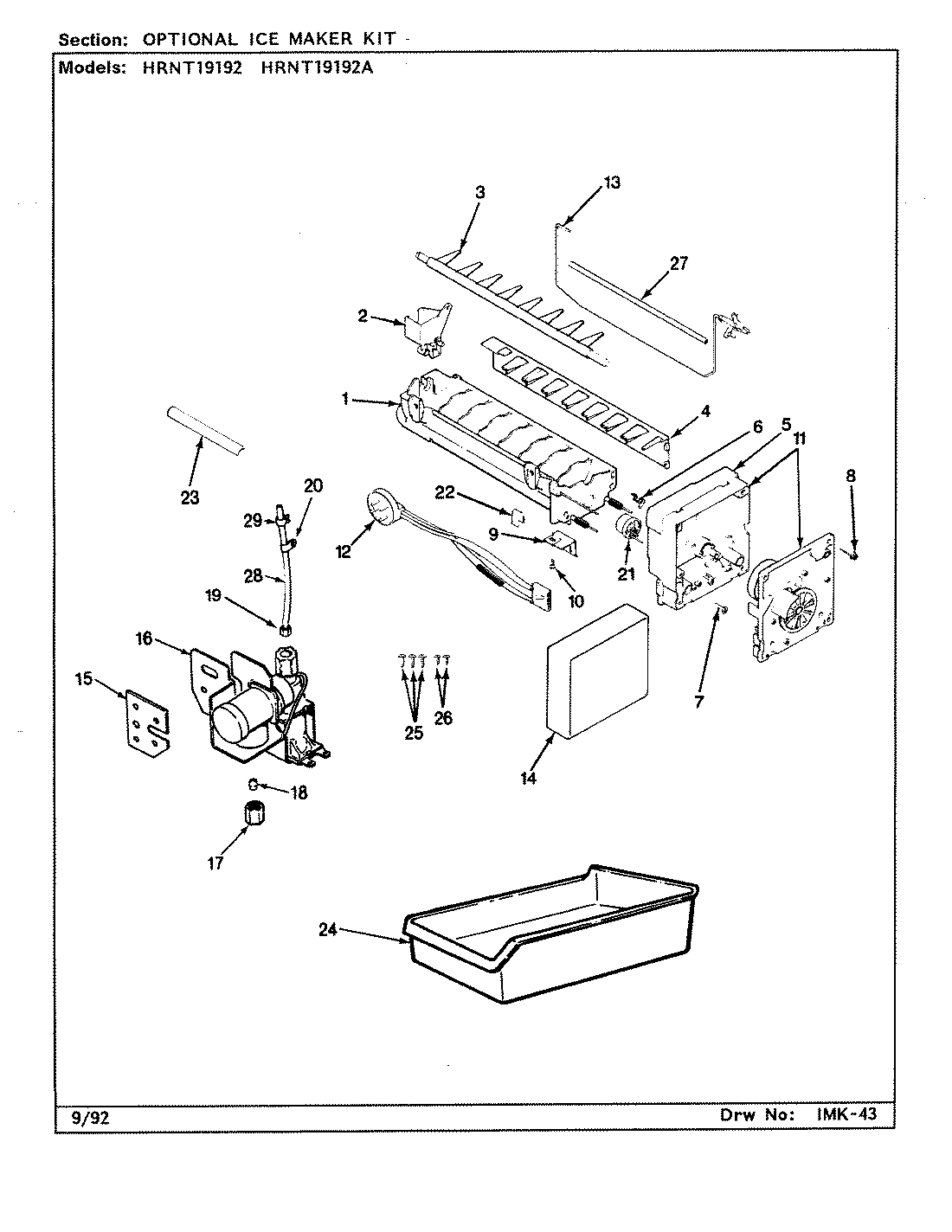 06 - OPTIONAL ICE MAKER KIT