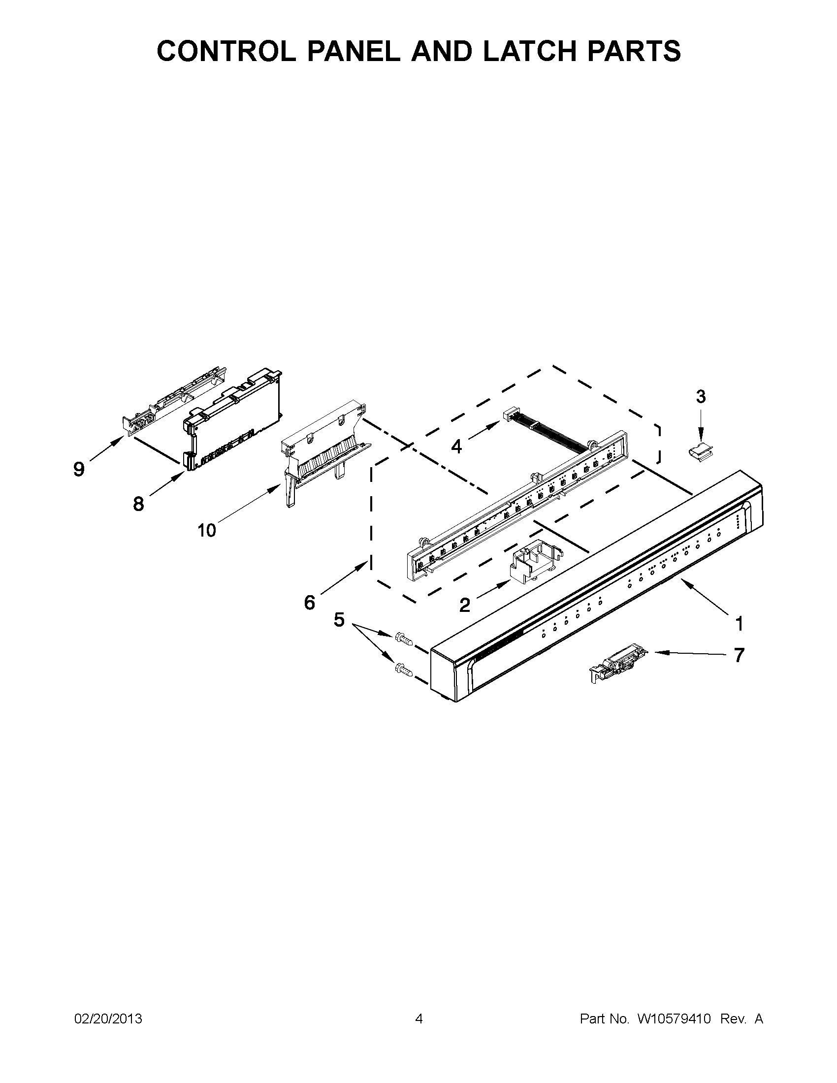 02 - CONTROL PANEL AND LATCH PARTS