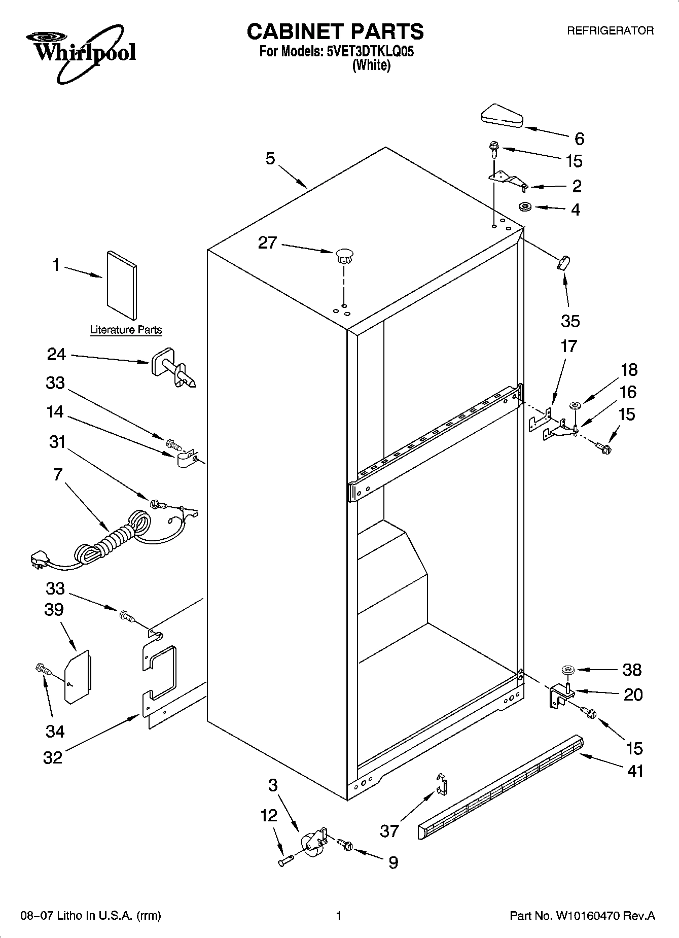 01 - CABINET PARTS
