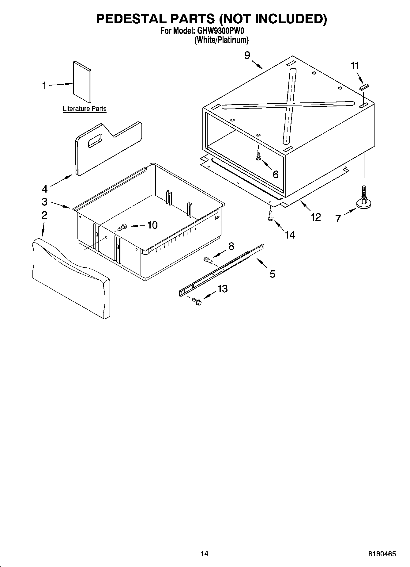 08 - PEDESTAL PARTS (NOT INCLUDED)