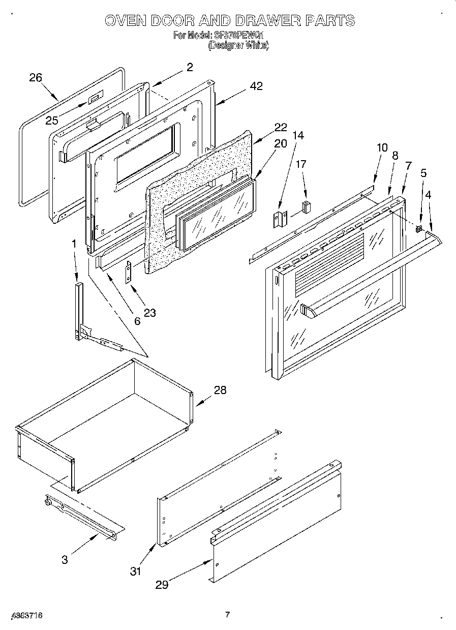 05 - OVEN DOOR AND DRAWER