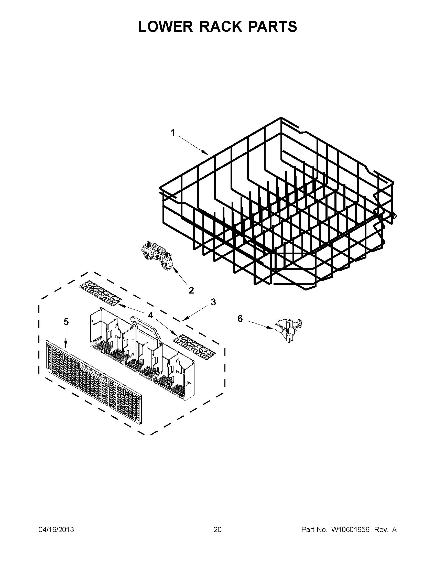 10 - LOWER RACK PARTS