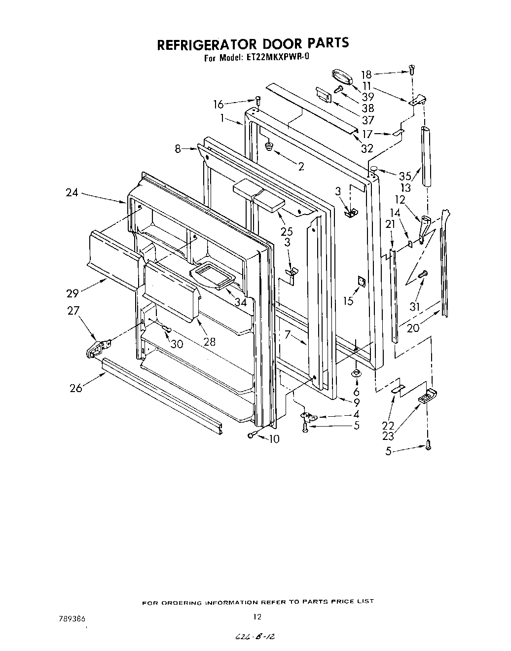 08 - REFRIGERATOR DOOR , NOT ILLUSTRATED