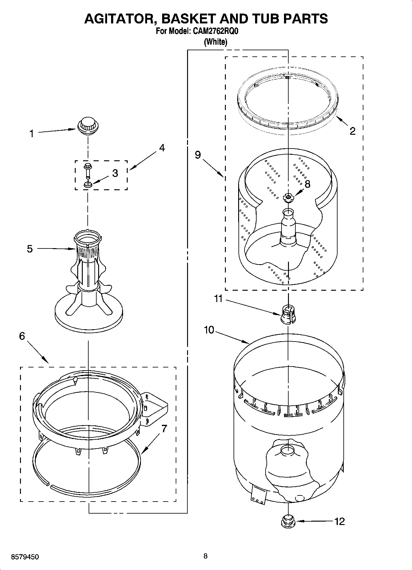 05 - AGITATOR, BASKET AND TUB PARTS
