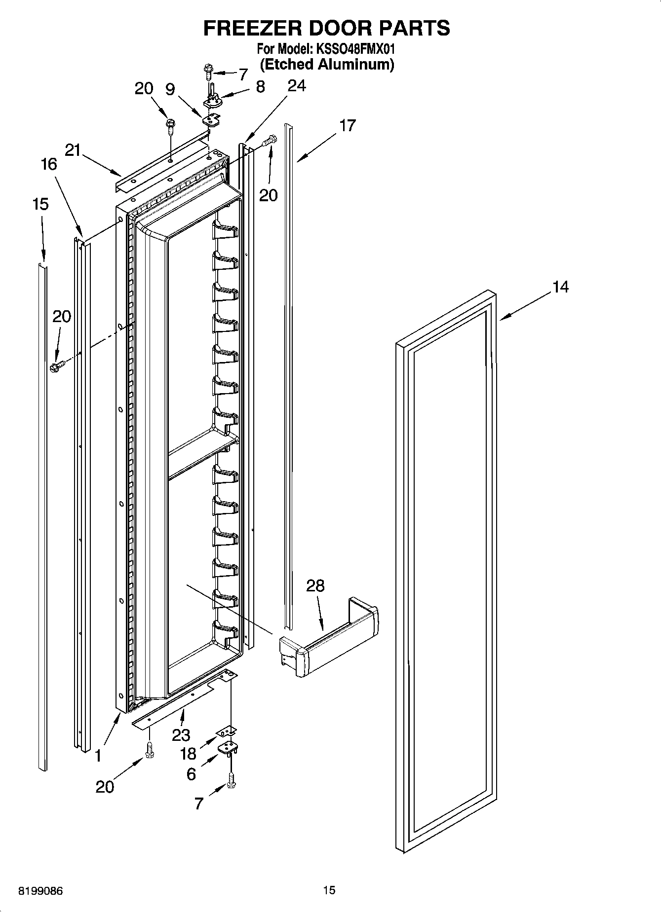 10 - FREEZER DOOR PARTS