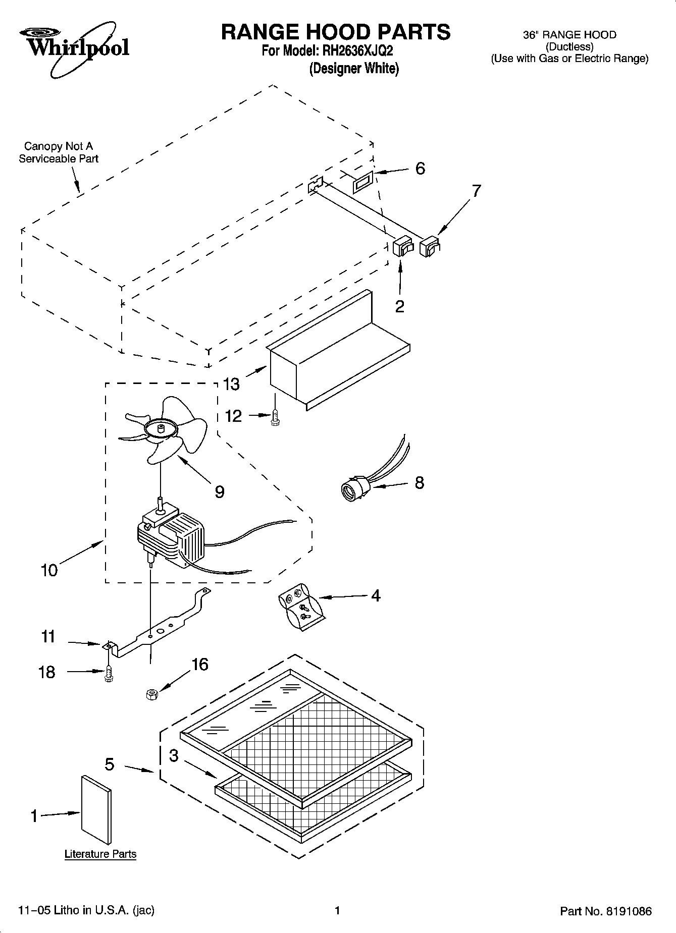 01 - RANGE HOOD PARTS