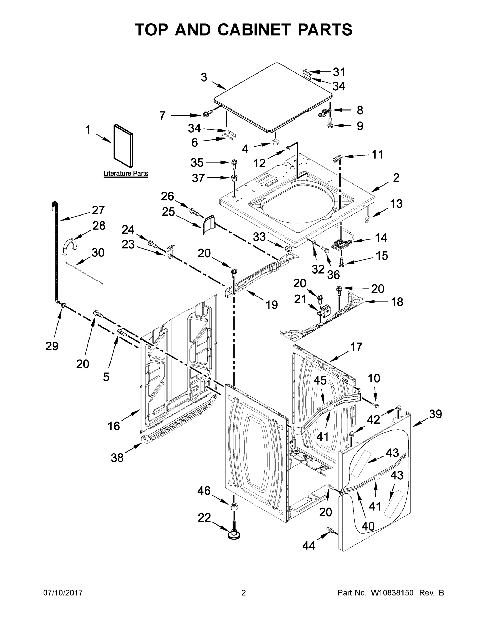 02 - TOP AND CABINET PARTS