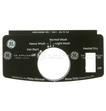 WD34X24197 GE Dishwasher Graphic and Insert A