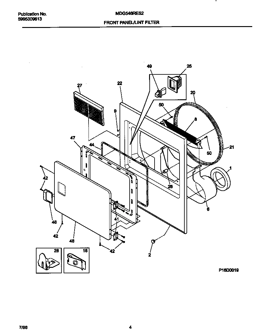 03 - FRONT PANEL/LINT FILTER