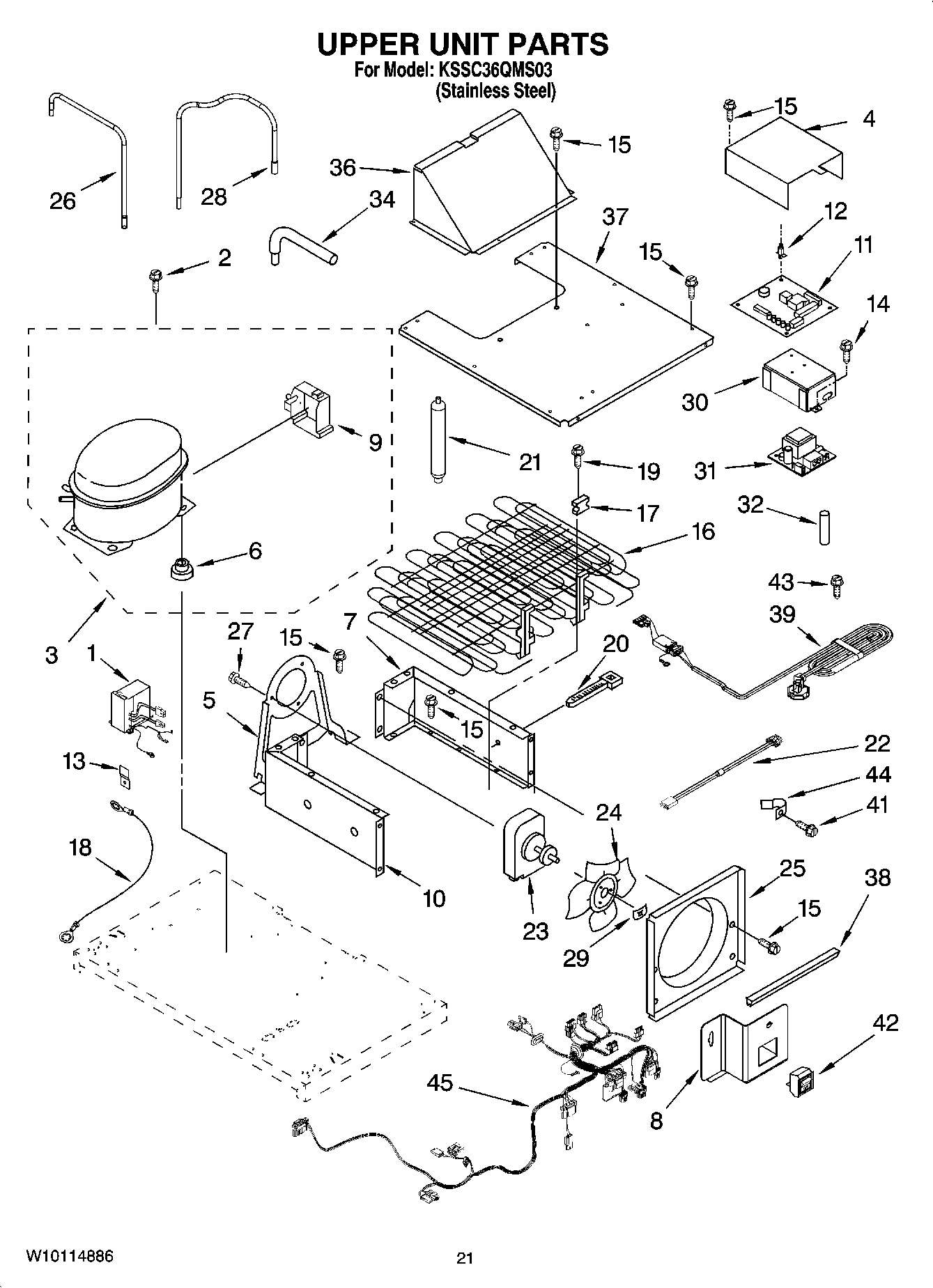 13 - UPPER UNIT PARTS