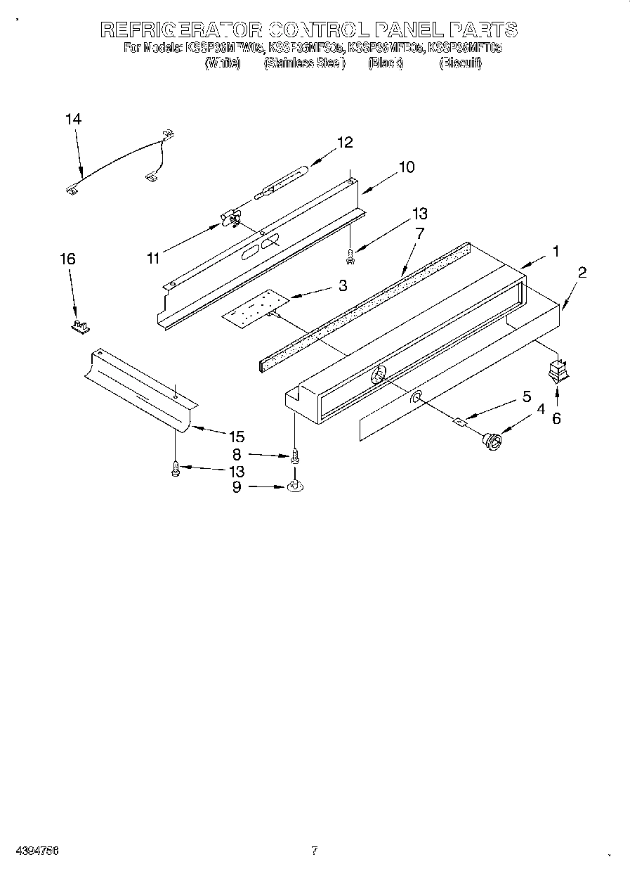 05 - REFRIGERATOR CONTROL PANEL