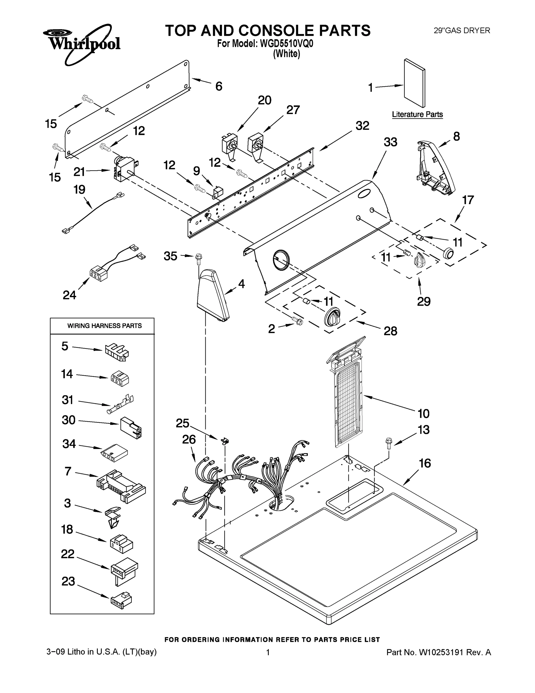 01 - TOP AND CONSOLE PARTS
