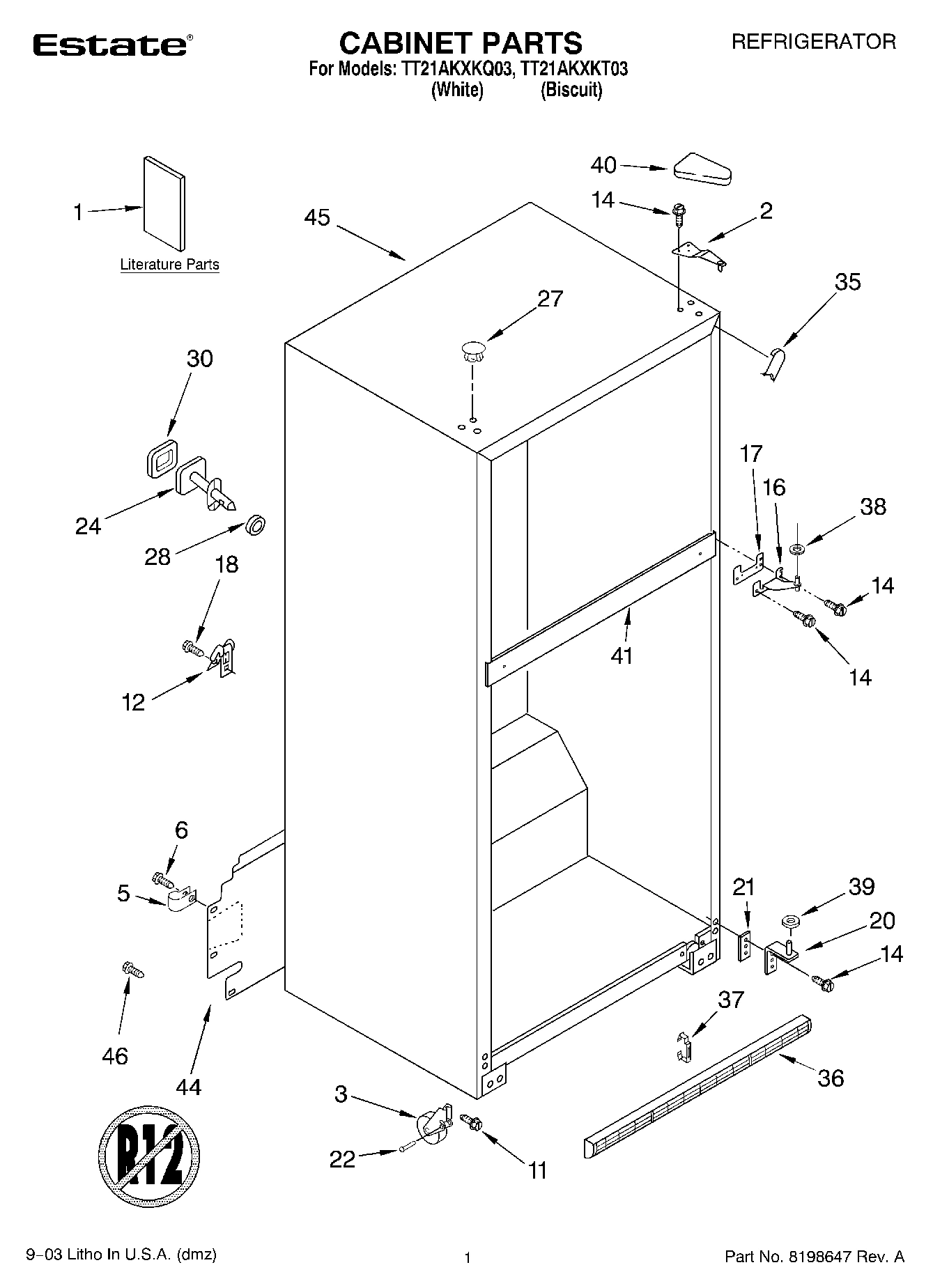 01 - CABINET PARTS