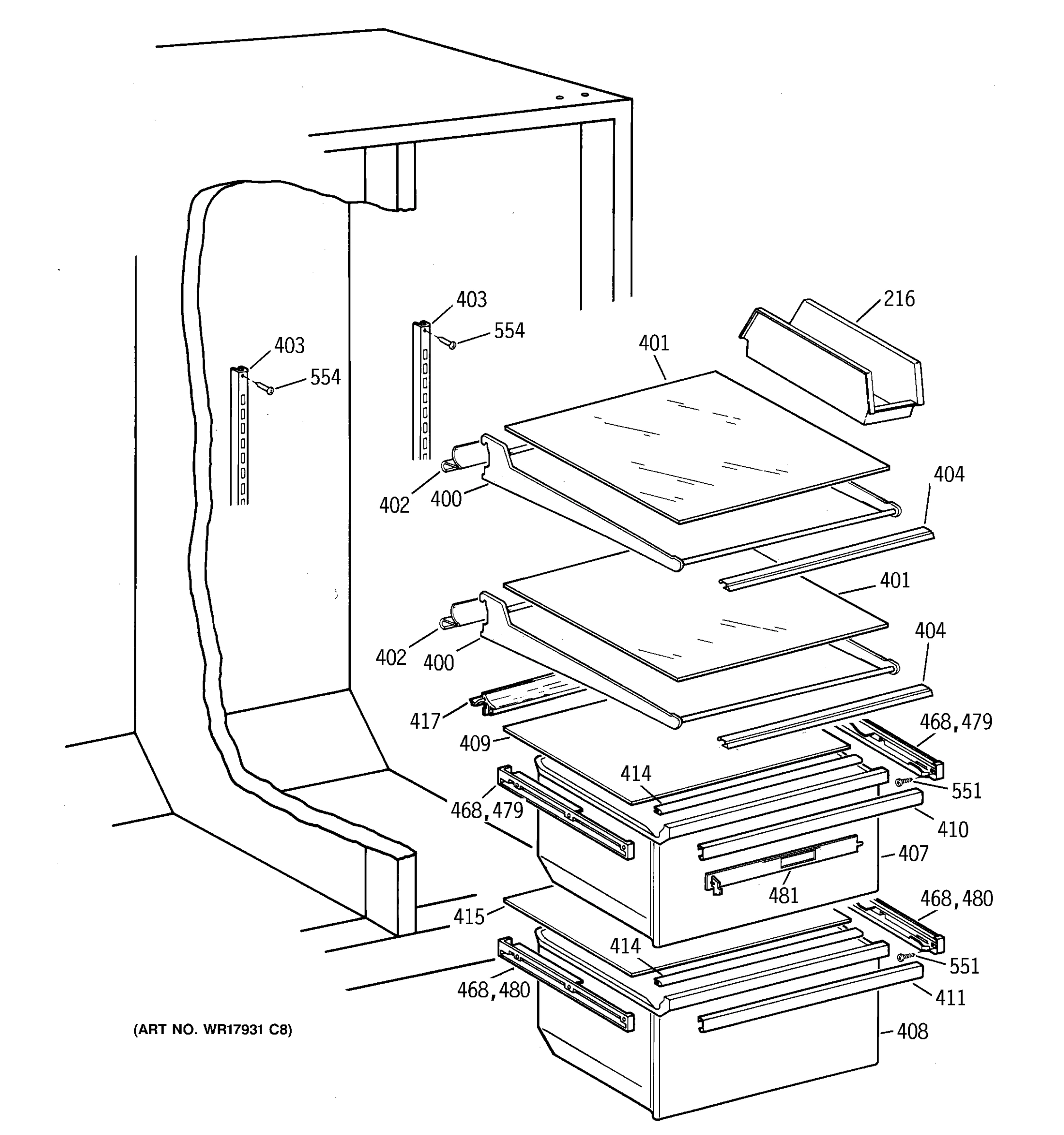 SHELVES